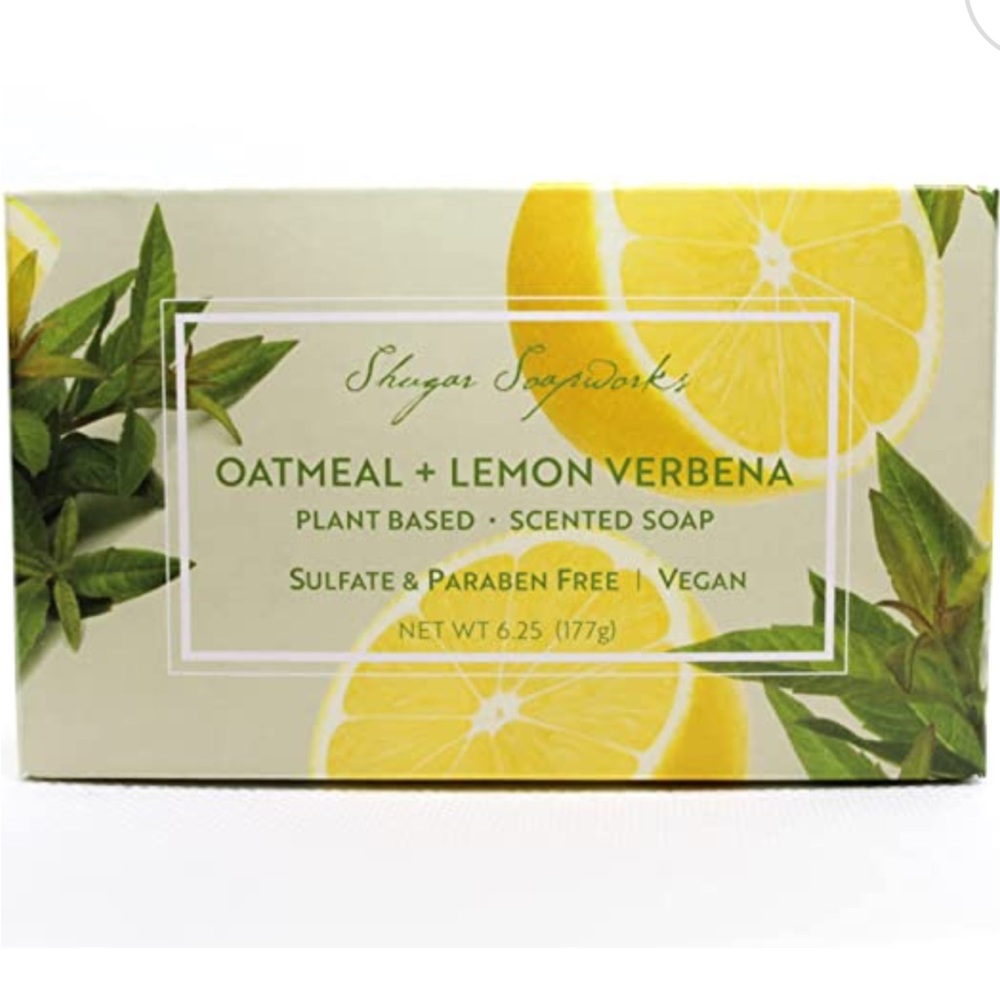 SHUGAR SOAPWORKS OATMEAL AND LEMON VERBENNA BAR SOAP NWT